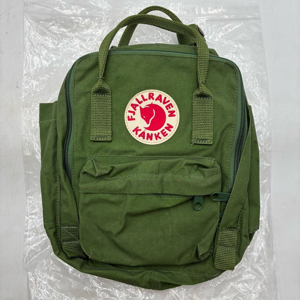 Fjallraven Kanken Mini Backpack Green Tactical 23561 Daypack Water Resistant EUC